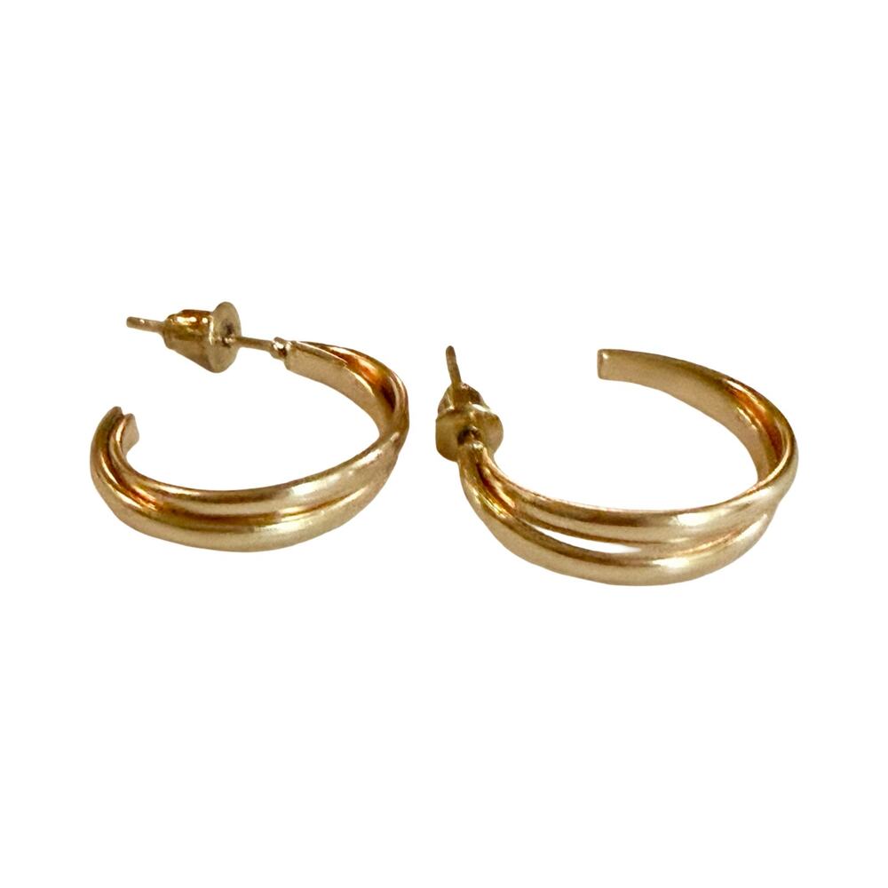 Gold Double hoop earrings